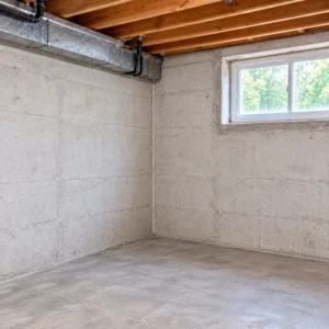 Crawl space after mold remediation
