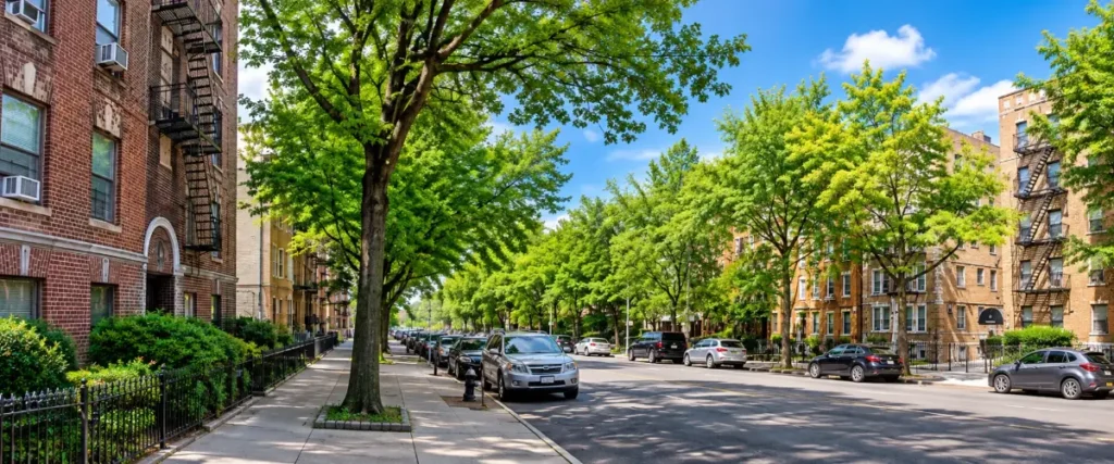 Residential neighborhood in the Inwood service area